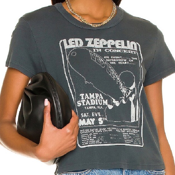Daydreamer Tops - DAYDREAMER LA - Vintage Design - Led Zeppelin In Concert Shrunken Tee - Size S